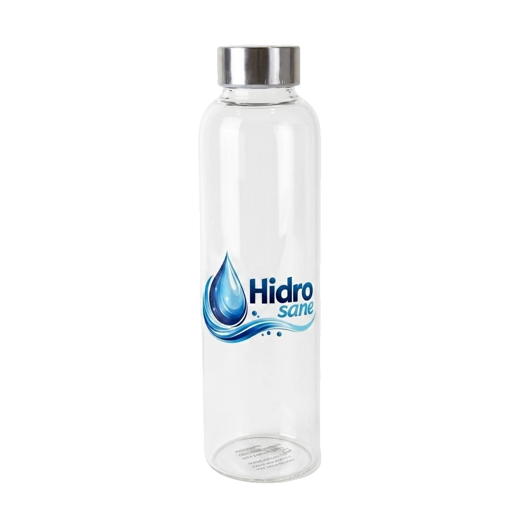 Botella de borosilicato Hidrosane — libre de BPA, ftalatos y plomo
